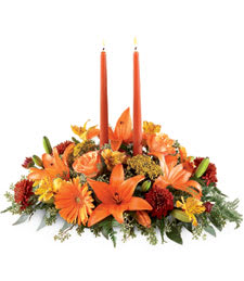 Bright Autumn Centerpiece Bright Autumn Centerpiece - orange flowers