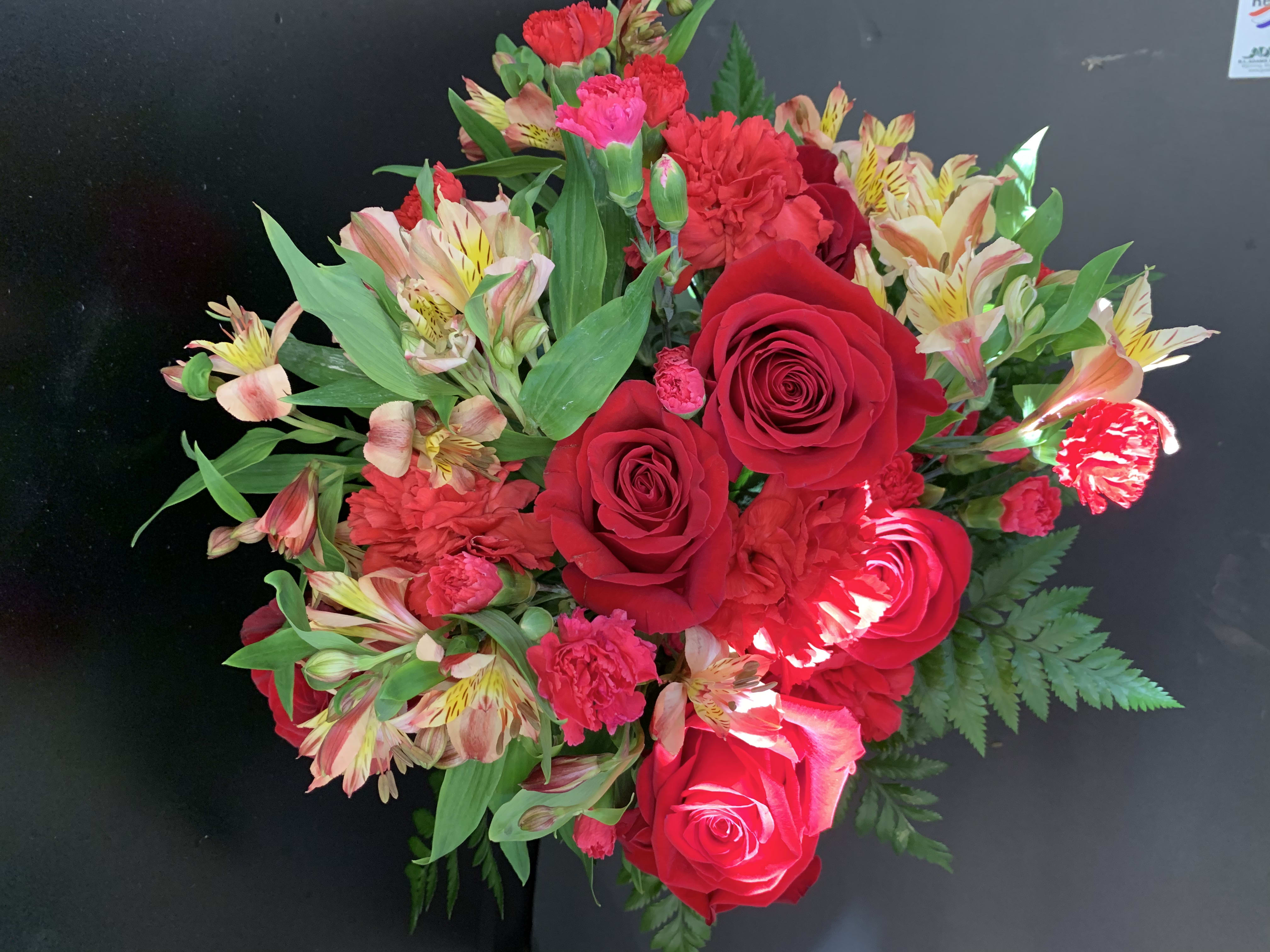the red heart - red rose with filler