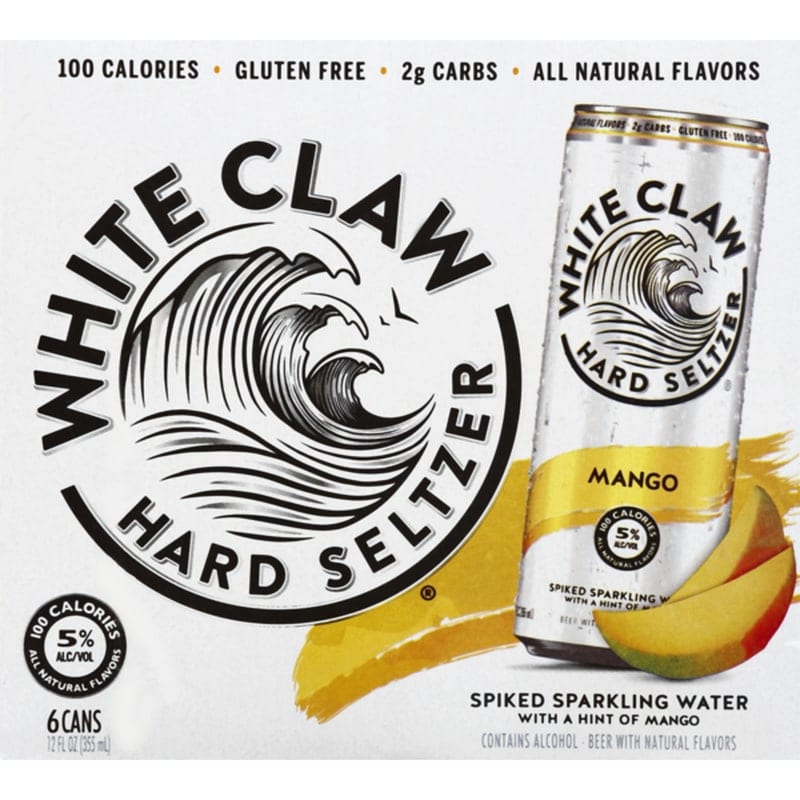 White Claw Mango Hard Seltzer 6x 12oz Cans in Tracy, CA 11th Street Liquor