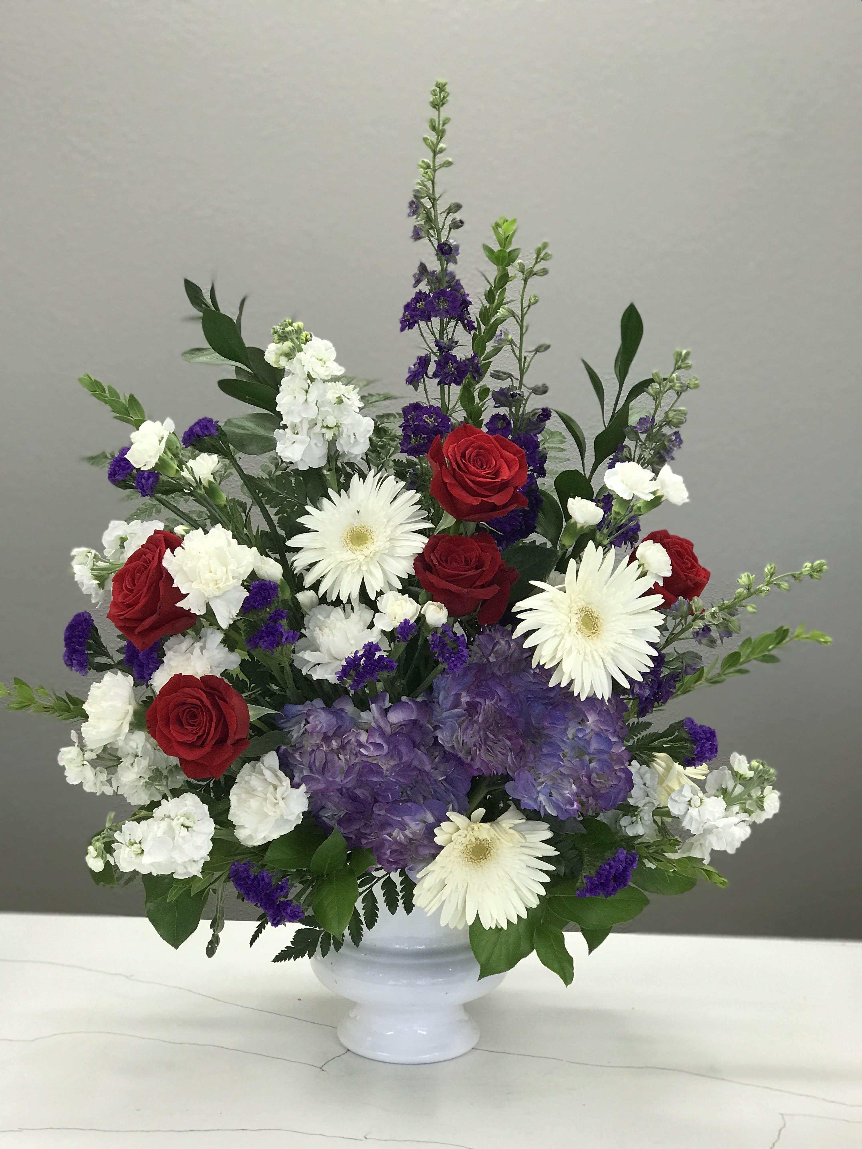 Patriotic Memorial  - Celebrate the life of a loved one with America's red, white, and blue. 