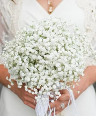 Baby breath bouquet wedding top
