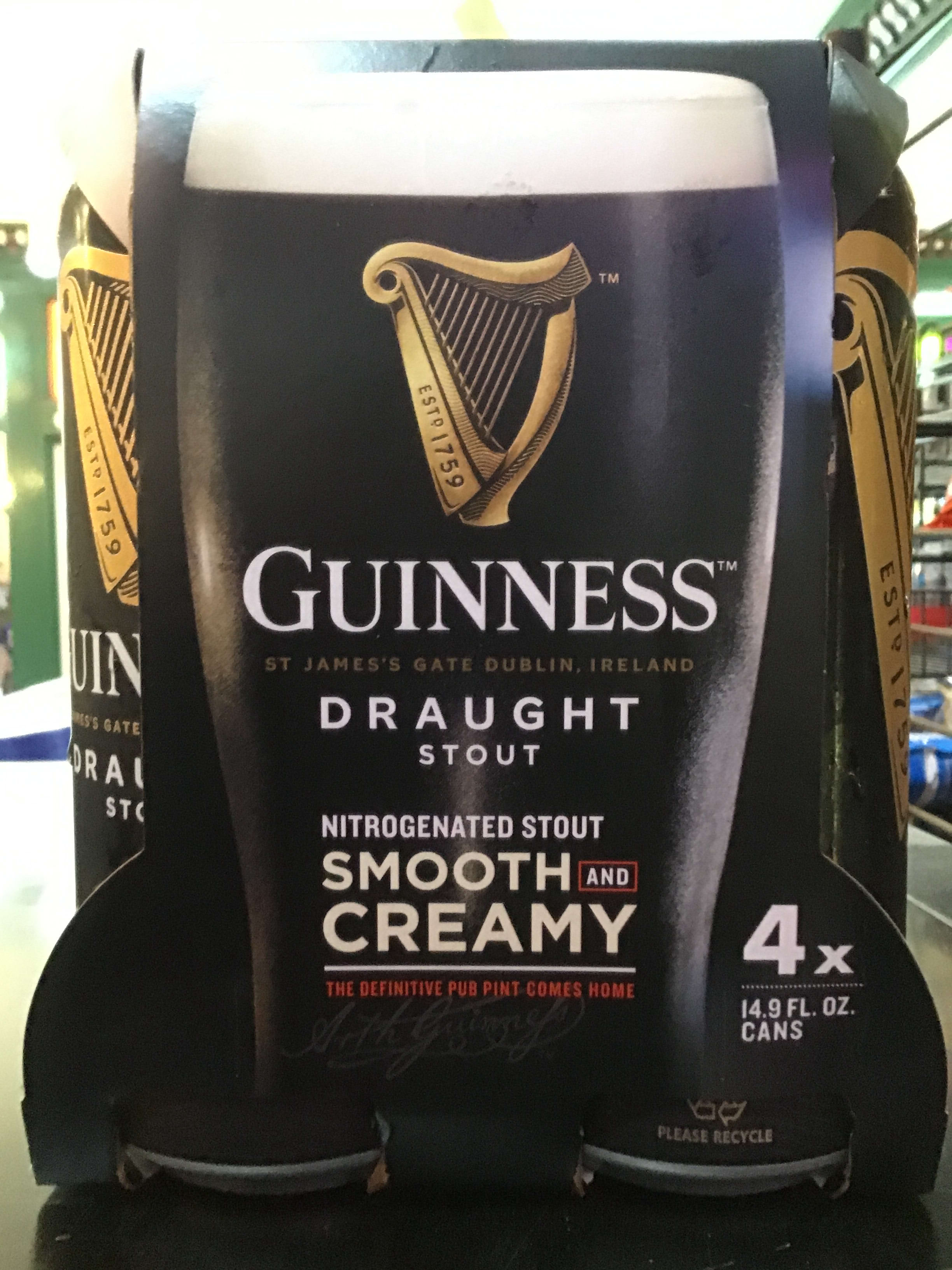 Guinness Draught Stout 4PK 14.9 oz in Williamstown, MA | The Spirit Shop