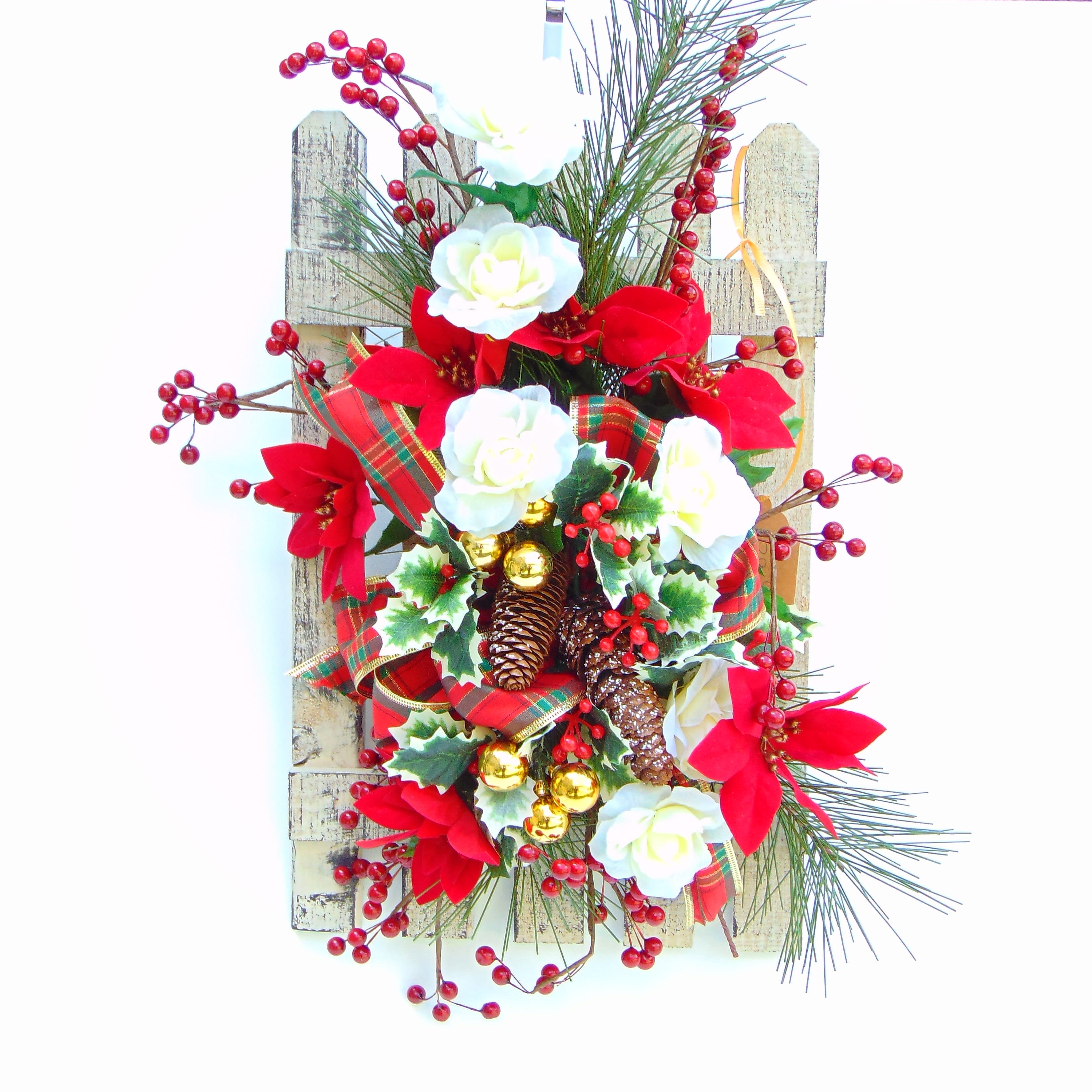 Hello Holidays Door Decor In Silk In Avon Ny Avon Floral World Gift Shoppe The Wedding Florist
