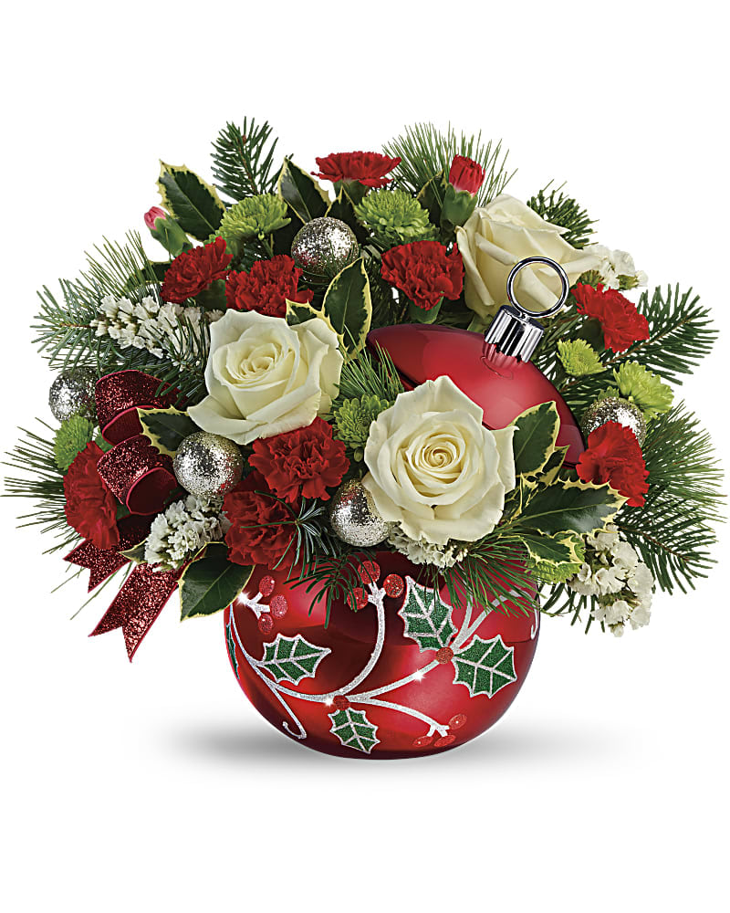 Teleflora's Classic Holly Ornament Bouquet in Van Buren, AR Tate's