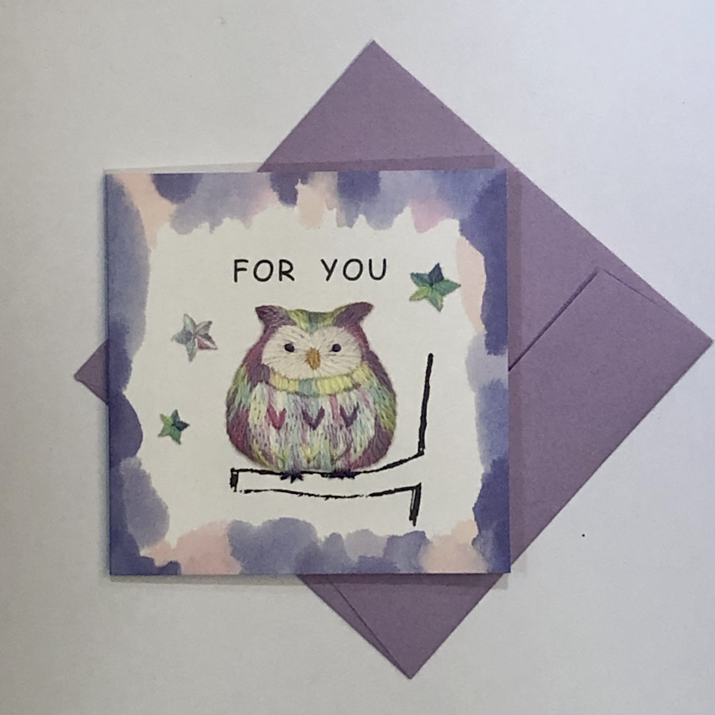 Mini Message Card-For You - 3” x 3” mini message card with envelope to add to a floral arrangement.