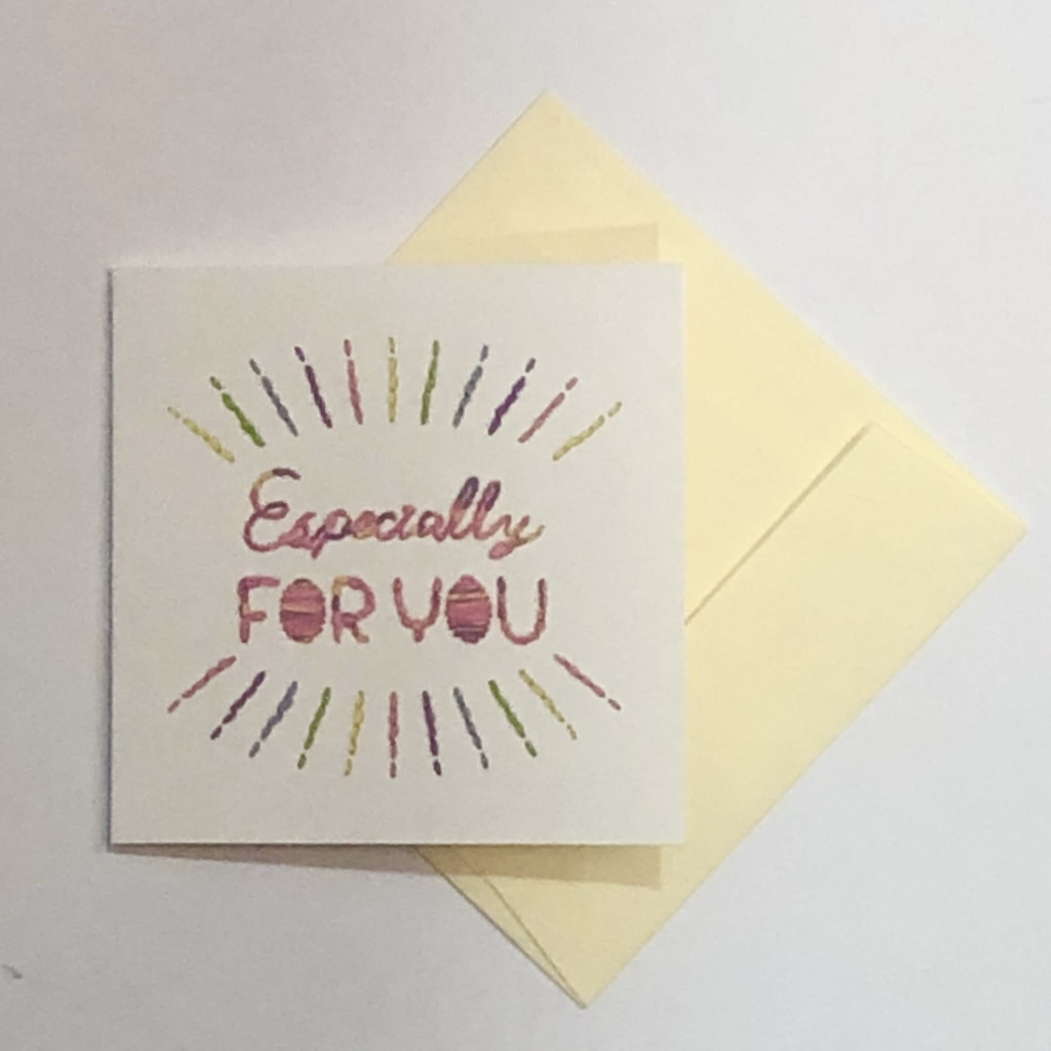Mini Message Card-Especially for You - 3” x 3” mini message card with envelope to add to a floral arrangement