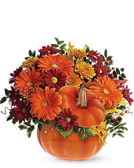 Fall Pumpkin By Helms Flowers Inc 30 gorgeous flowers for the perfect fall garden. fall pumpkin by helms flowers inc