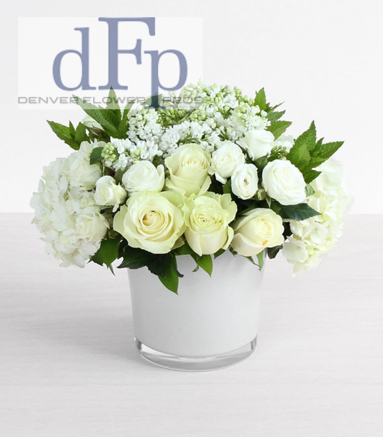 Winter White Flower arrangement Winter White Flower arrangement - A pure white and green flower arrangement made with pure white premium flowers. Seasonal influences but will contain items like, hydrangea, white roses , ranunculus, astilbe, white gerberas, hyacinth, and many other white flowers.