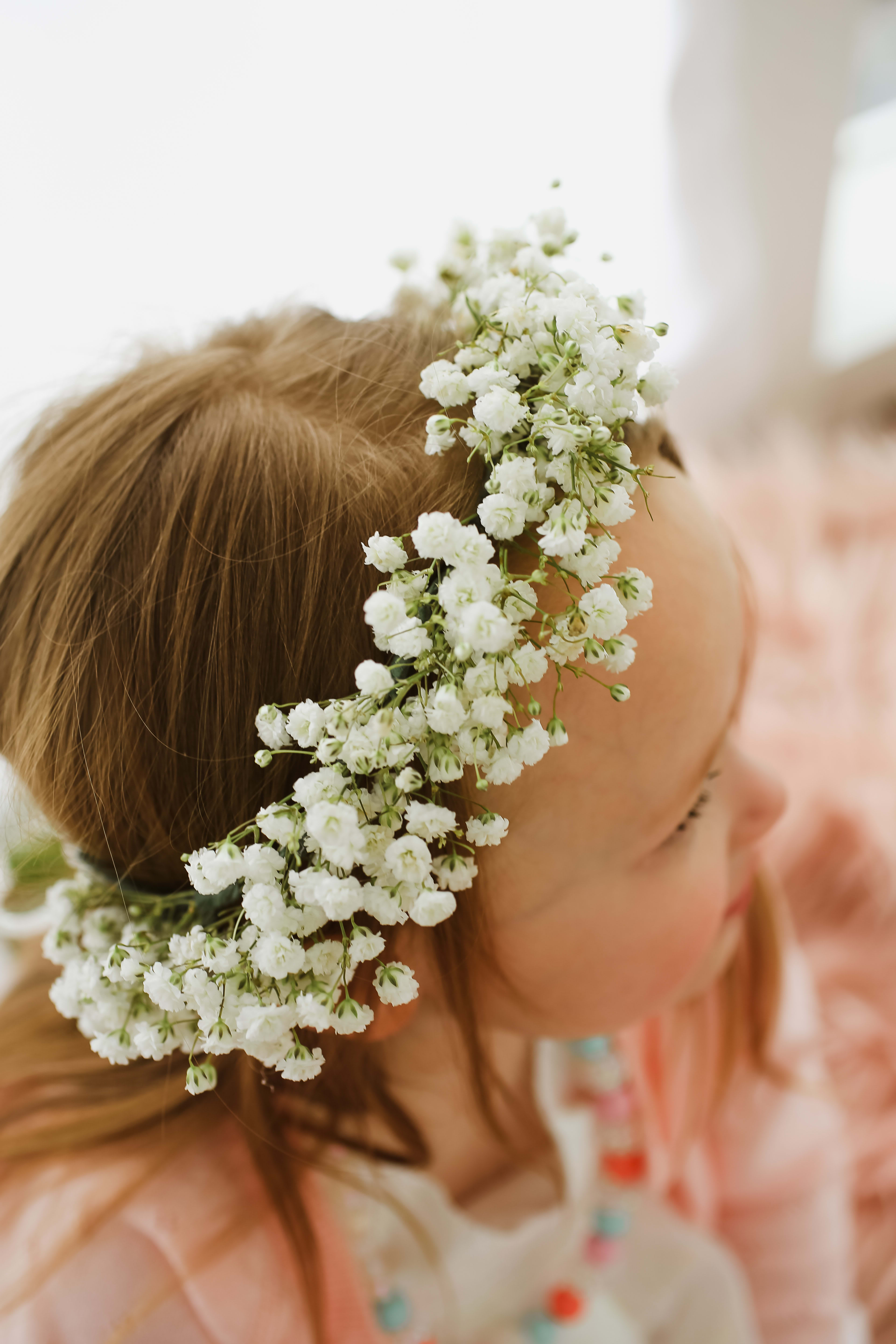 Baby's breath flower crown for baby Clearance