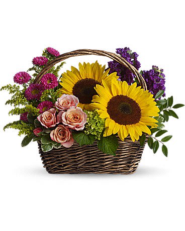 Picnic in the Park - Life will be a picnic for whoever&#039;s lucky enough to receive this gift. It&#039;s a lovely basket that&#039;s chock full of fabulous flowers.