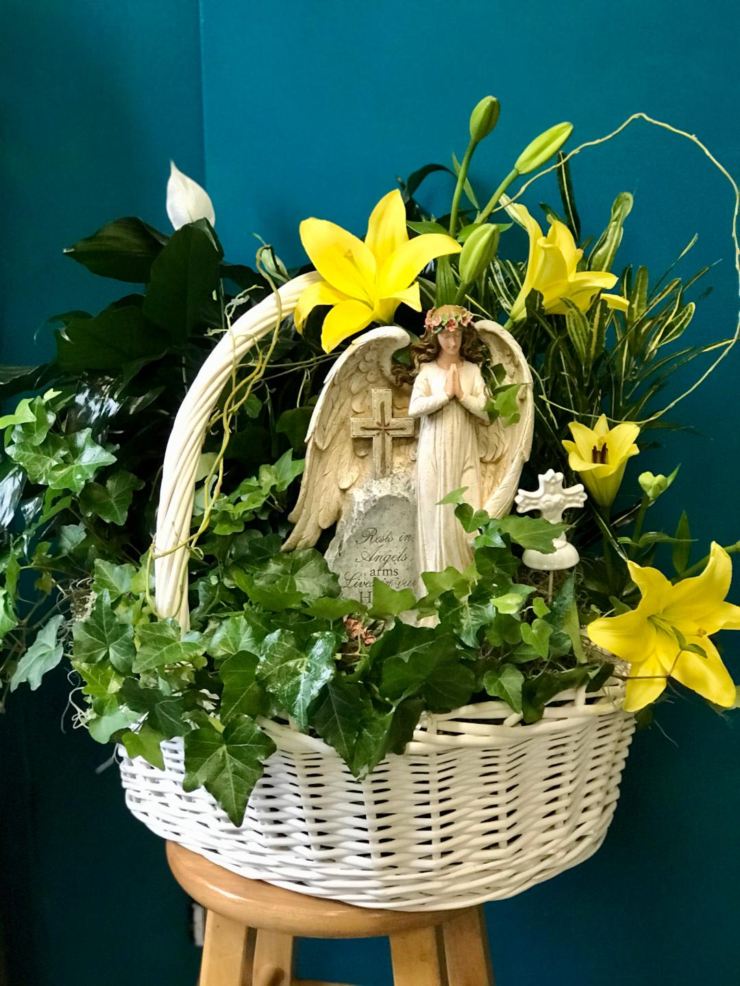 Angel in a Basket in Valhalla, NY Grayrock Florist LLC
