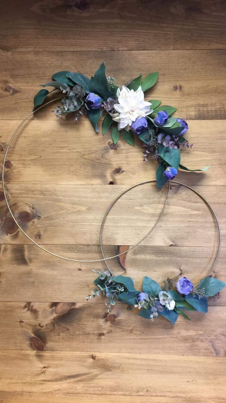 Set of 2 Metal Hoops in Beaver Falls, PA The Mayflower Florist