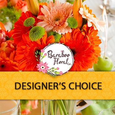 Designer's Choice - Can't decide?  No Worries! Our inventory of fresh flowers changes daily and we can create something special just for you.  Our designers will create a custom arrangement using the freshest product available on the day of your delivery.  Yep...it's that easy! 