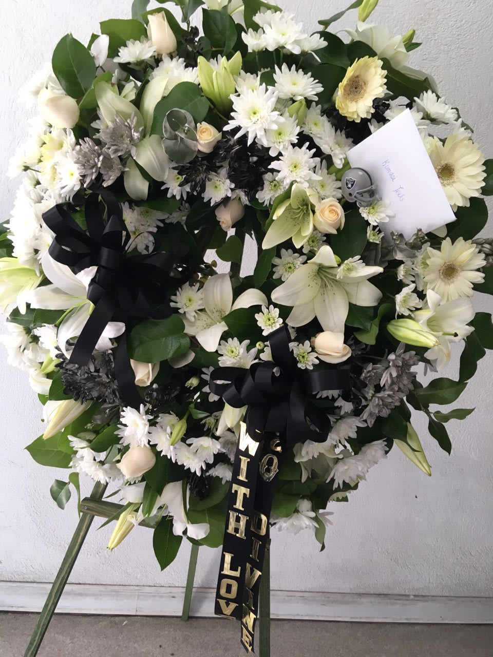 RAIDERS COLORS WREATH by FLOWERS PRONTO