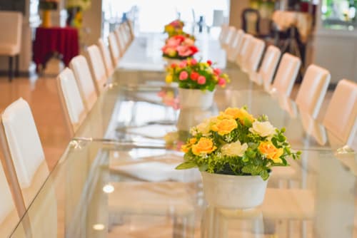 OBLONG TABLE CENTERPIECES -COLORFUL MIX- SET OF 4 - OBLONG TABLE CENTERPIECES- 