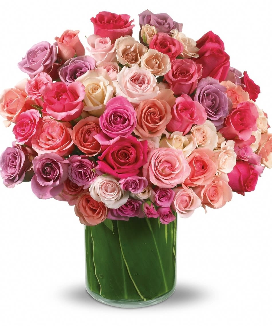 Bucket of hot sale roses