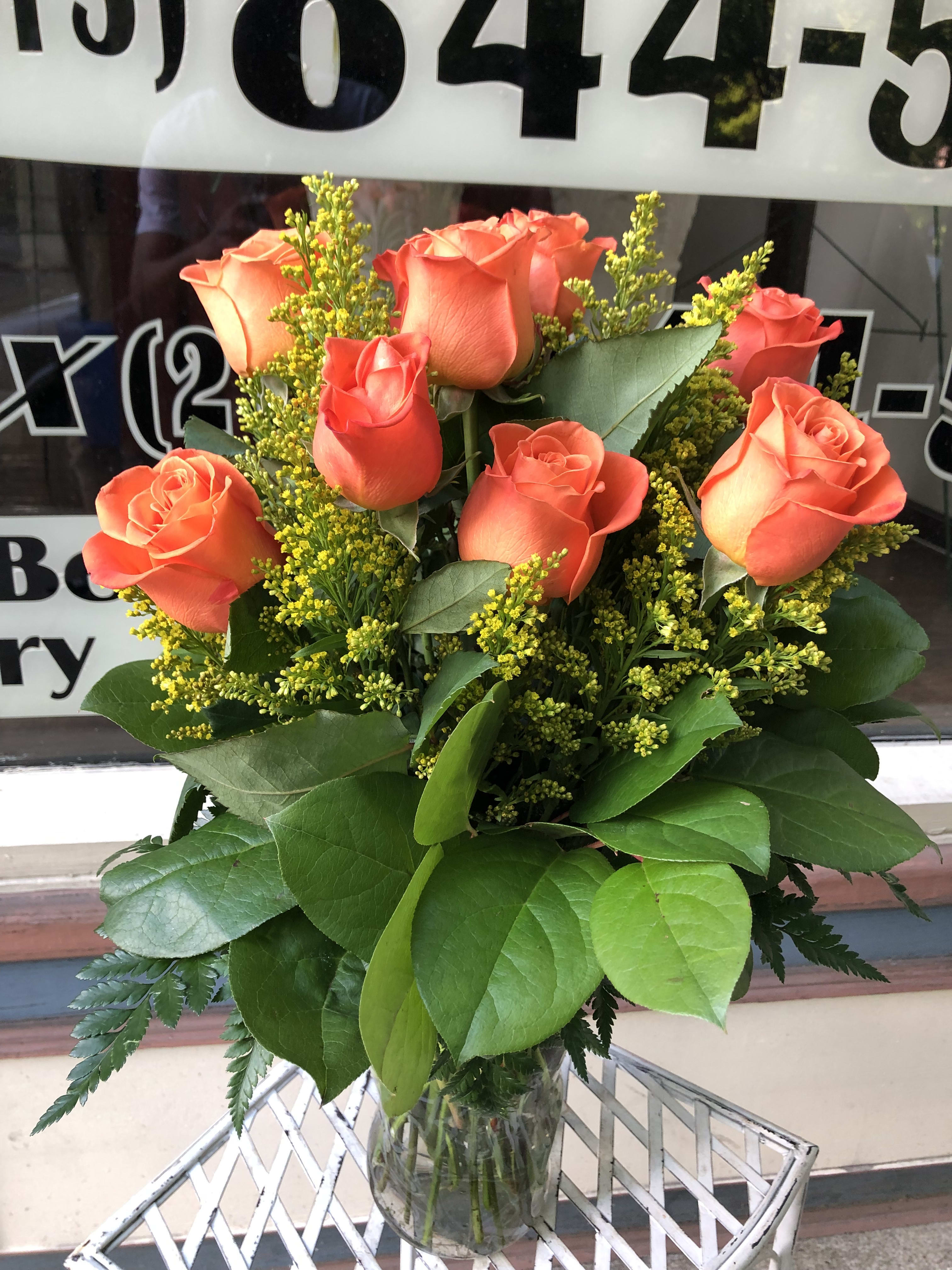 One Dozen Orange Rose Vase Arrangent In Philadelphia Pa Logan Floral Designs And Gifts Find this pin and more on orange birthday party by birthdaypartyfun0717. one dozen orange rose vase arrangent in philadelphia pa logan floral designs and gifts