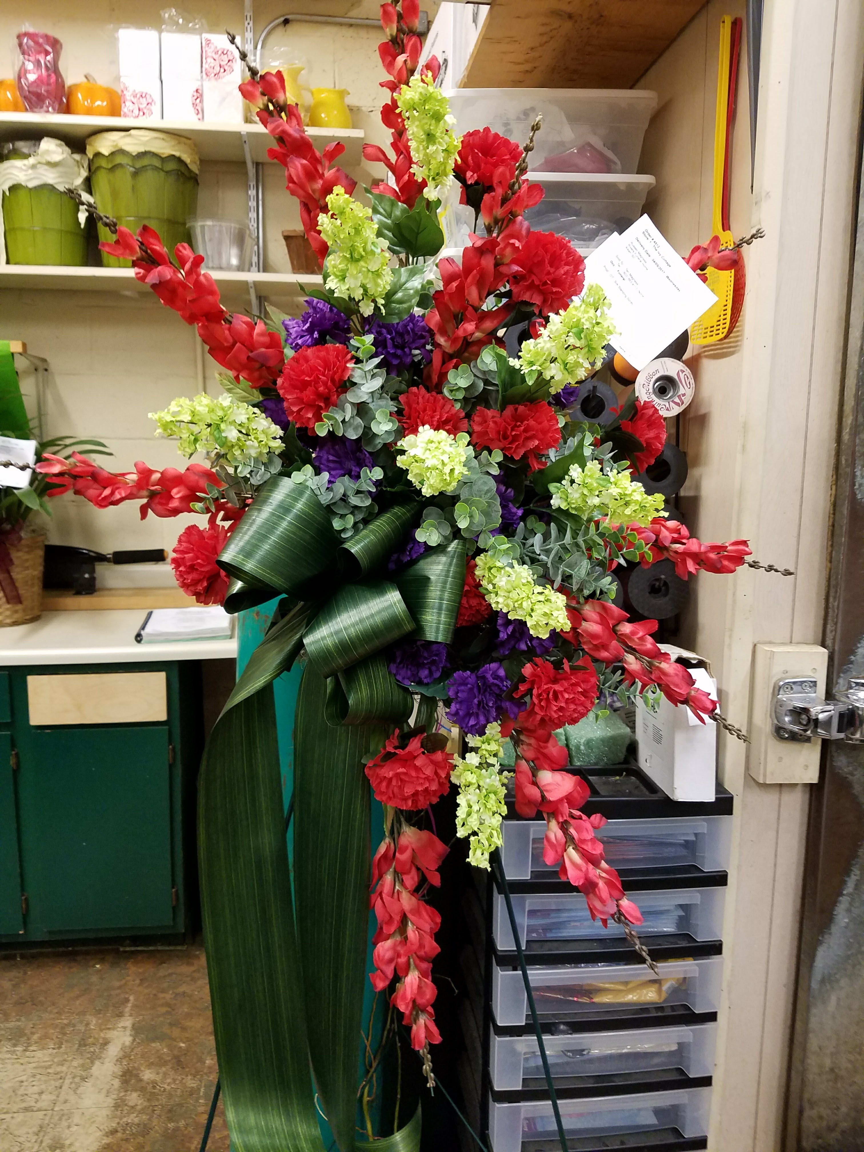 Silk Standing Spray In Aiken Sc Ivy Cottage Flowers Gifts