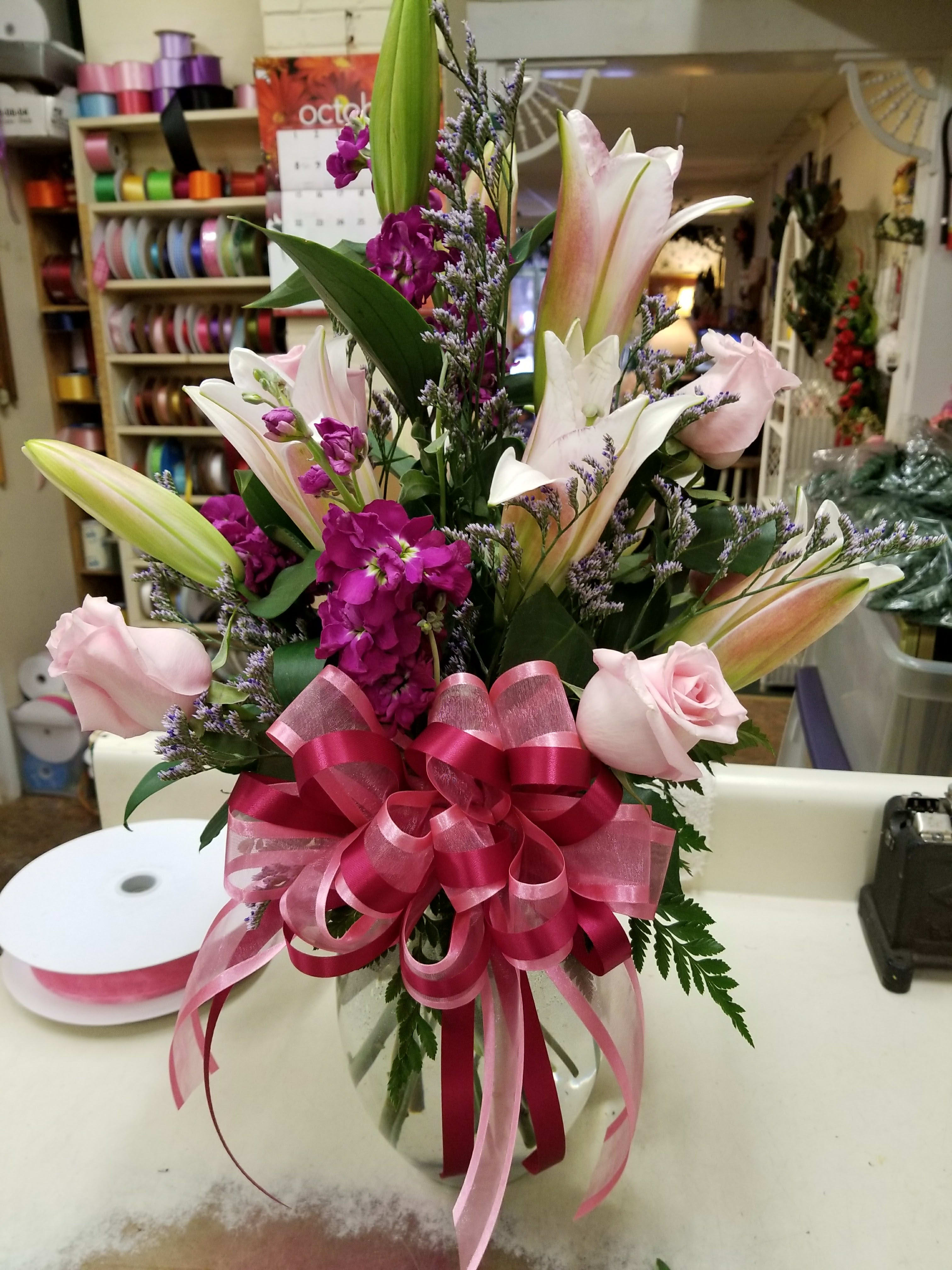 Pinks And Purples By Ivy Cottage Flowers Gifts