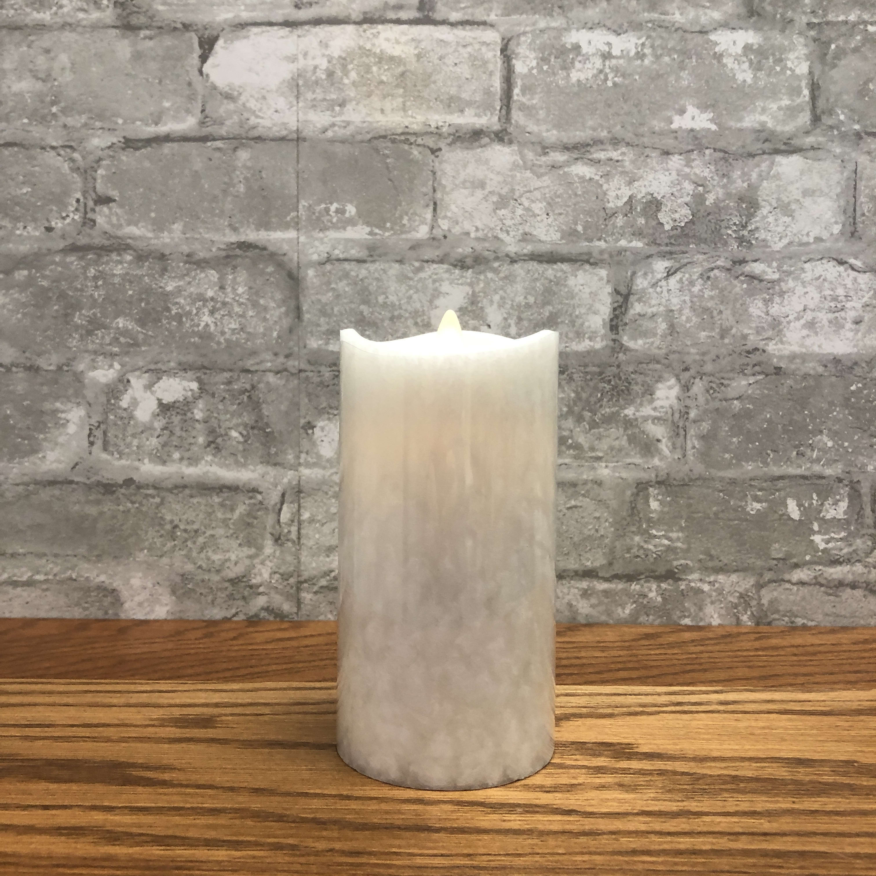 LuxuryLite White Wax 3" x 6" Pillar Candle in Bensalem, PA Flower