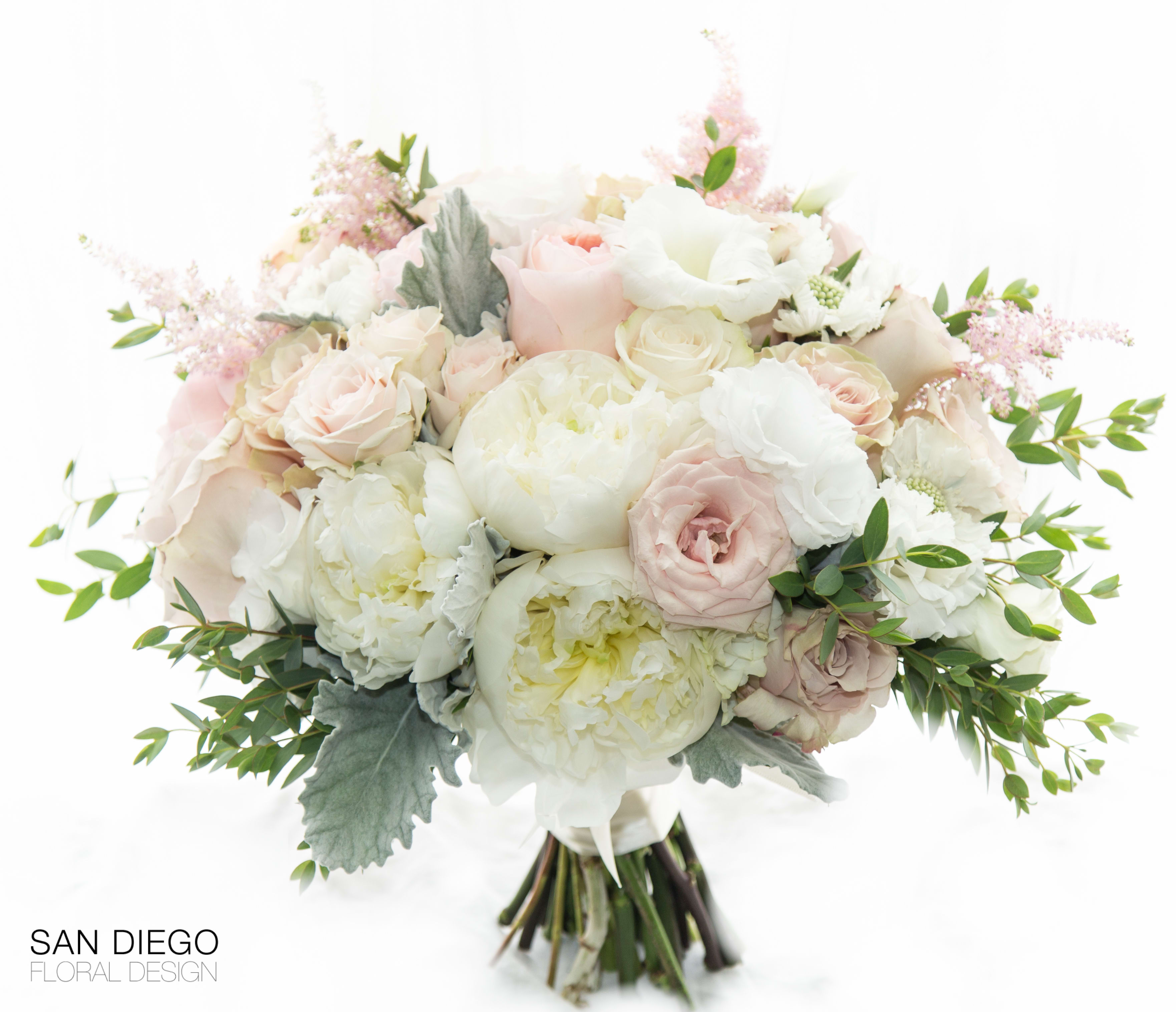 Delicate Garden Bridal Bouquet By San Diego Floral Design