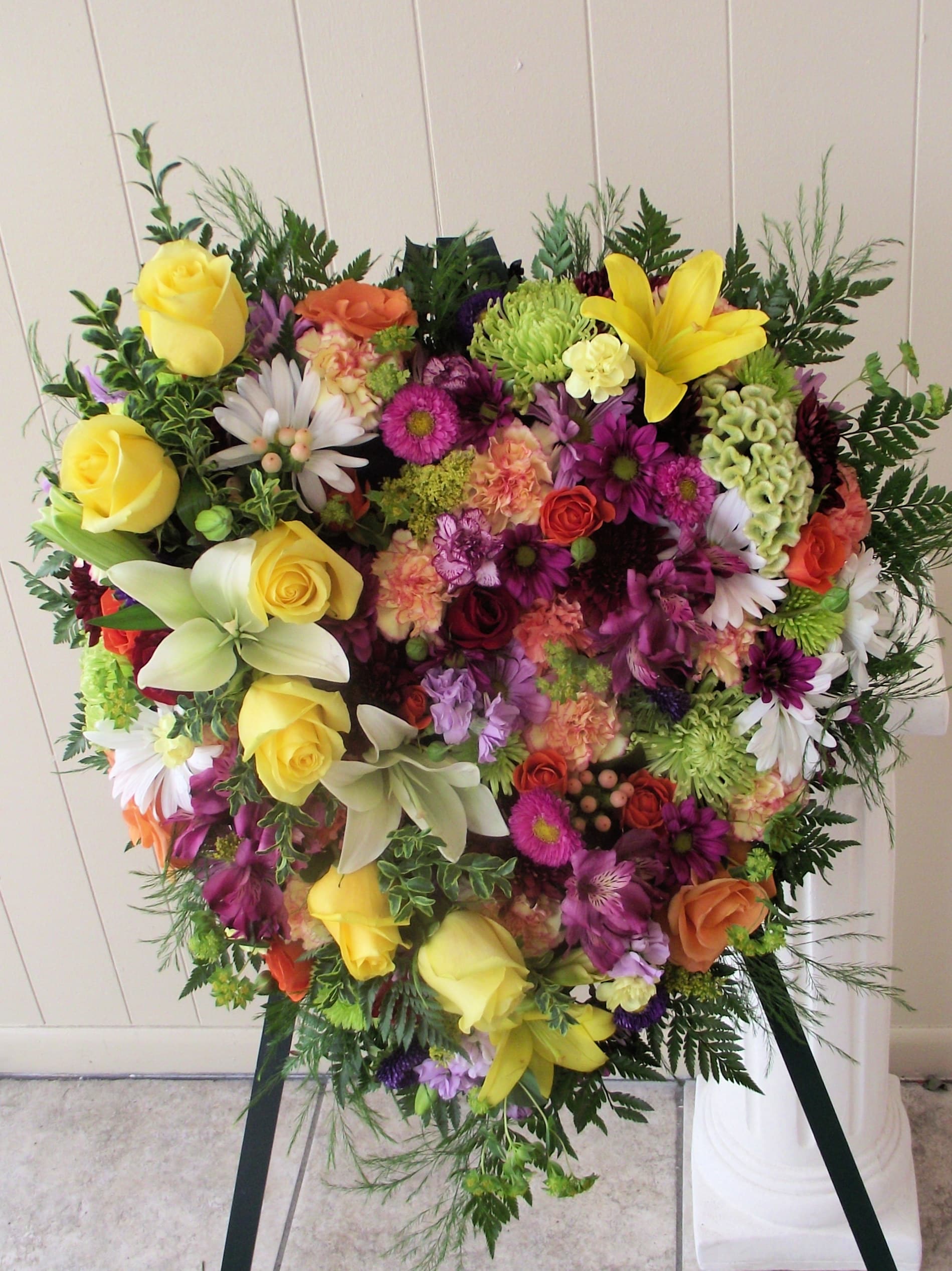 My Heart Is Full Of Love Standing Spray By Buds Bows Floral Design