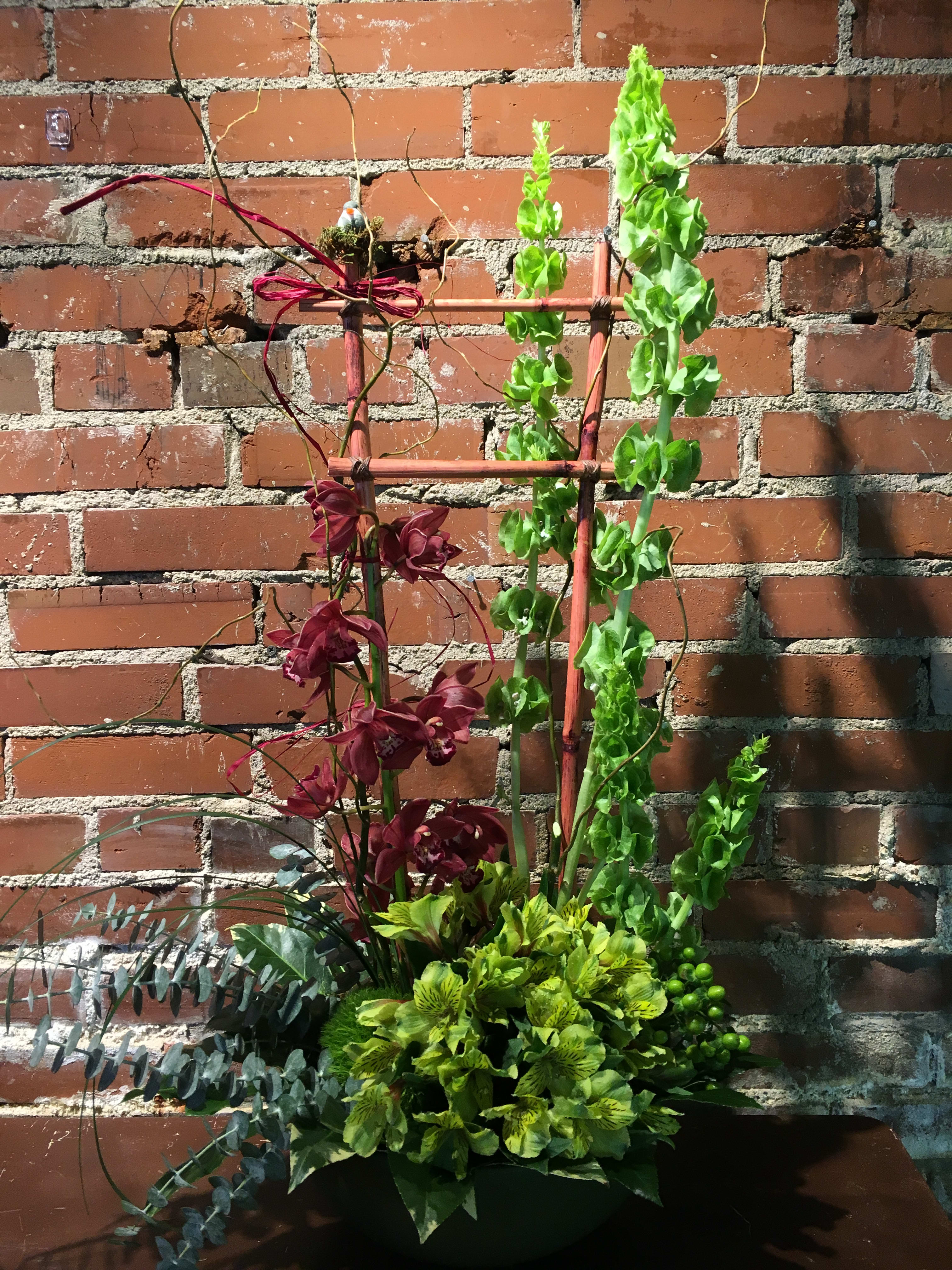 Eckert Florist S Bamboo Tranquility In Belleville Il Eckert Florist Spring ikebana, japanese floral arrangement. eckert florist s bamboo tranquility in belleville il eckert florist