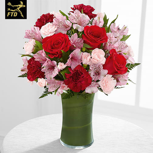 simple and sweet simple and sweet - roses, carnations, alstromerias