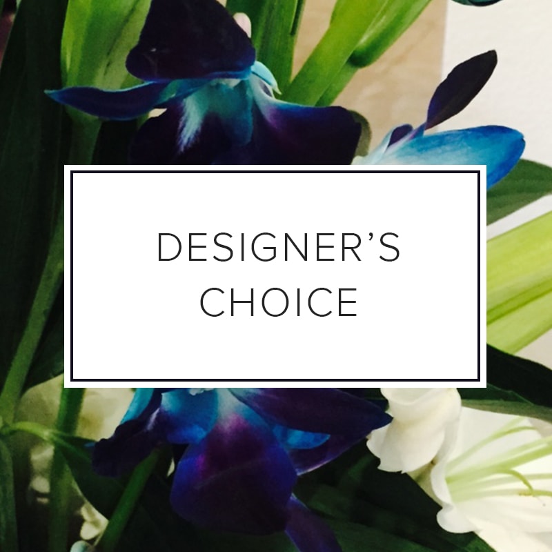 Designer's Choice - Our amazing design team at Wild Petals Floral will create you a custom arrangement with the best seasonal flowers that are sure to impress. If you have a preference for color, flowers or type of occasion please note during checkout under special instructions for the florist.  Please call for same day delivery possibilities 