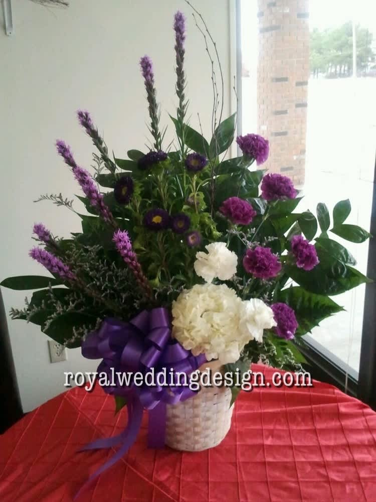 Funeral Basket - Basket of flowers for sympathy or funeral display