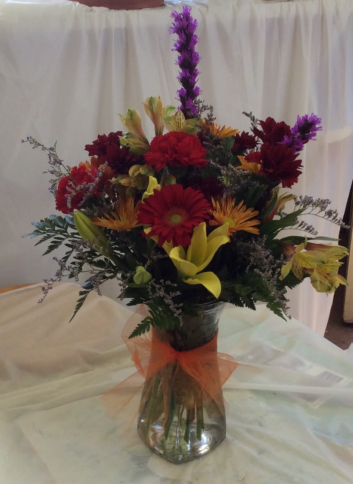 Vase of autumnal flowers in Bristol, PA Bristol Florists