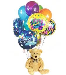 Flowers balloons and teddy bears discount