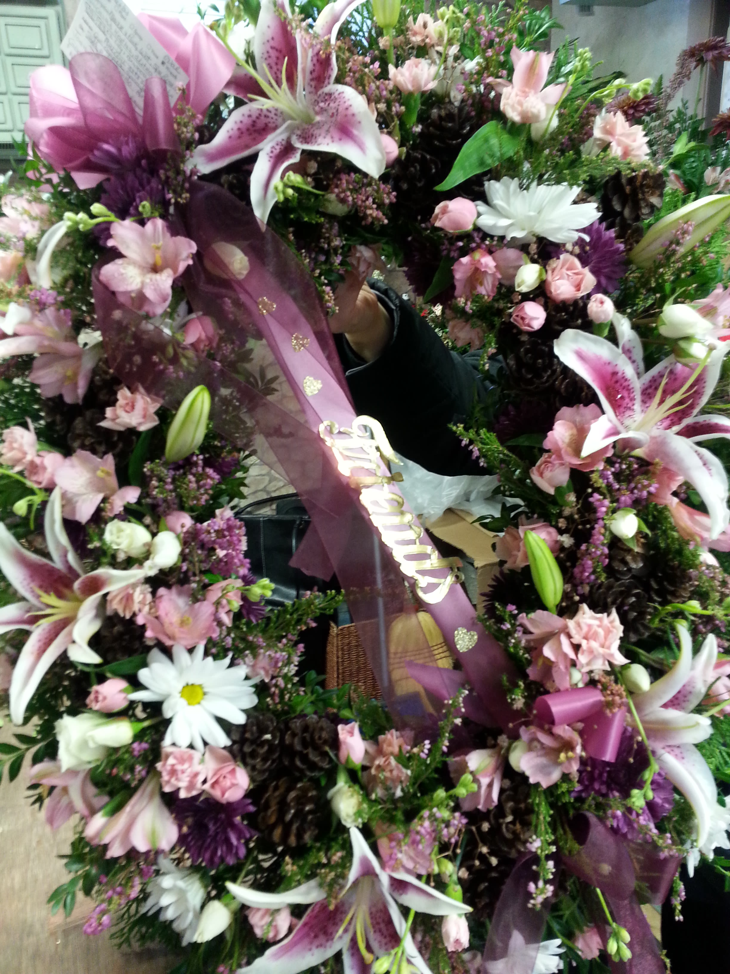 Pastel Floral For Urn - Send to Bridgeport, CT Today!