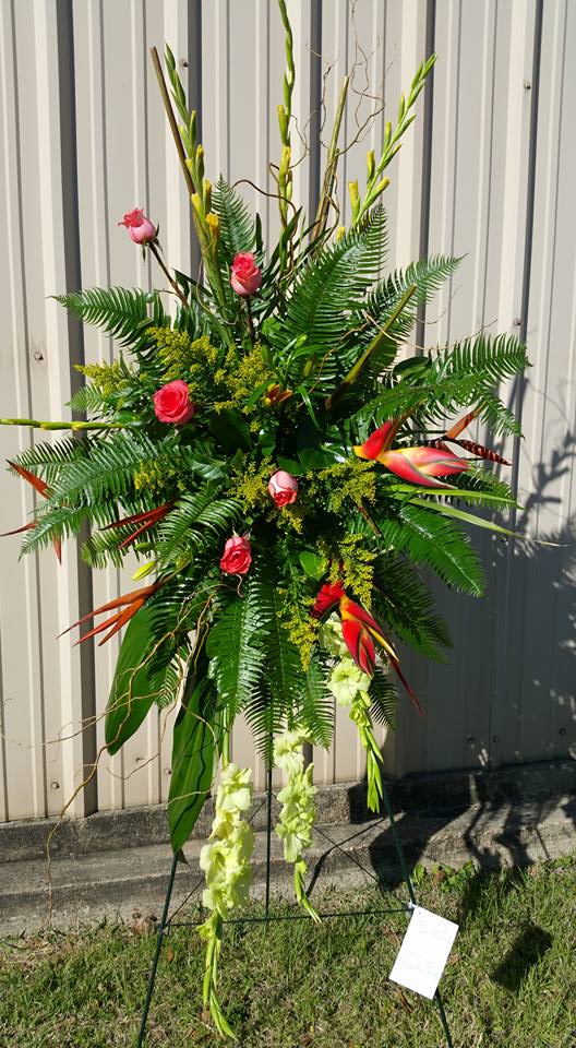 Stately Remembrance - roses and tropics