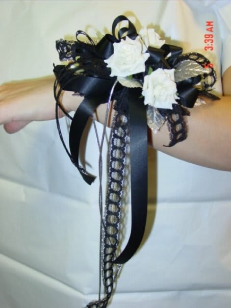 Black sale wrist corsage