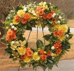 LARGE FALL GARDEN WREATH  - LARGE FALL GARDEN WREATH 