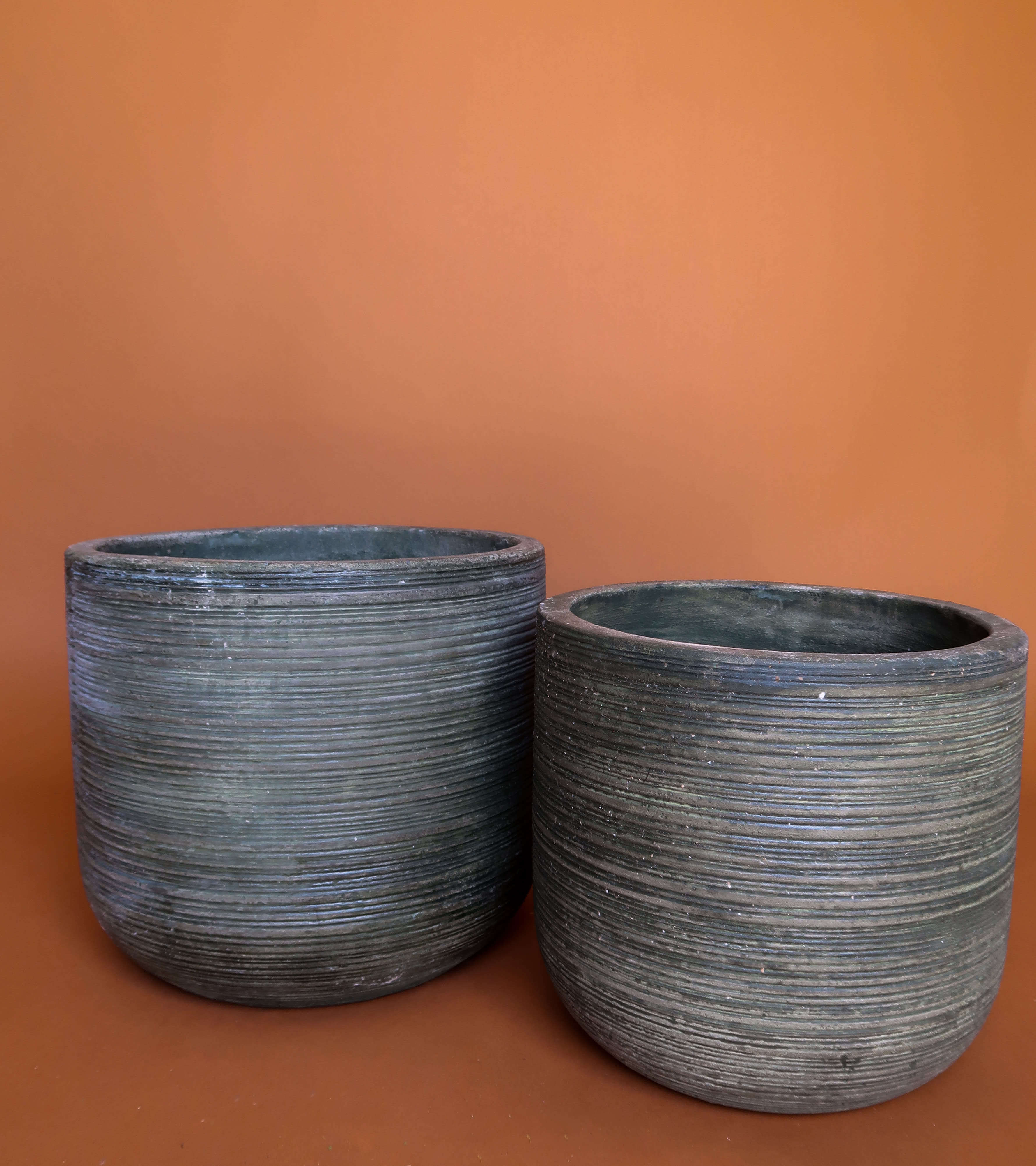 Green Cement Pots in Miami, FL | Avant Gardens