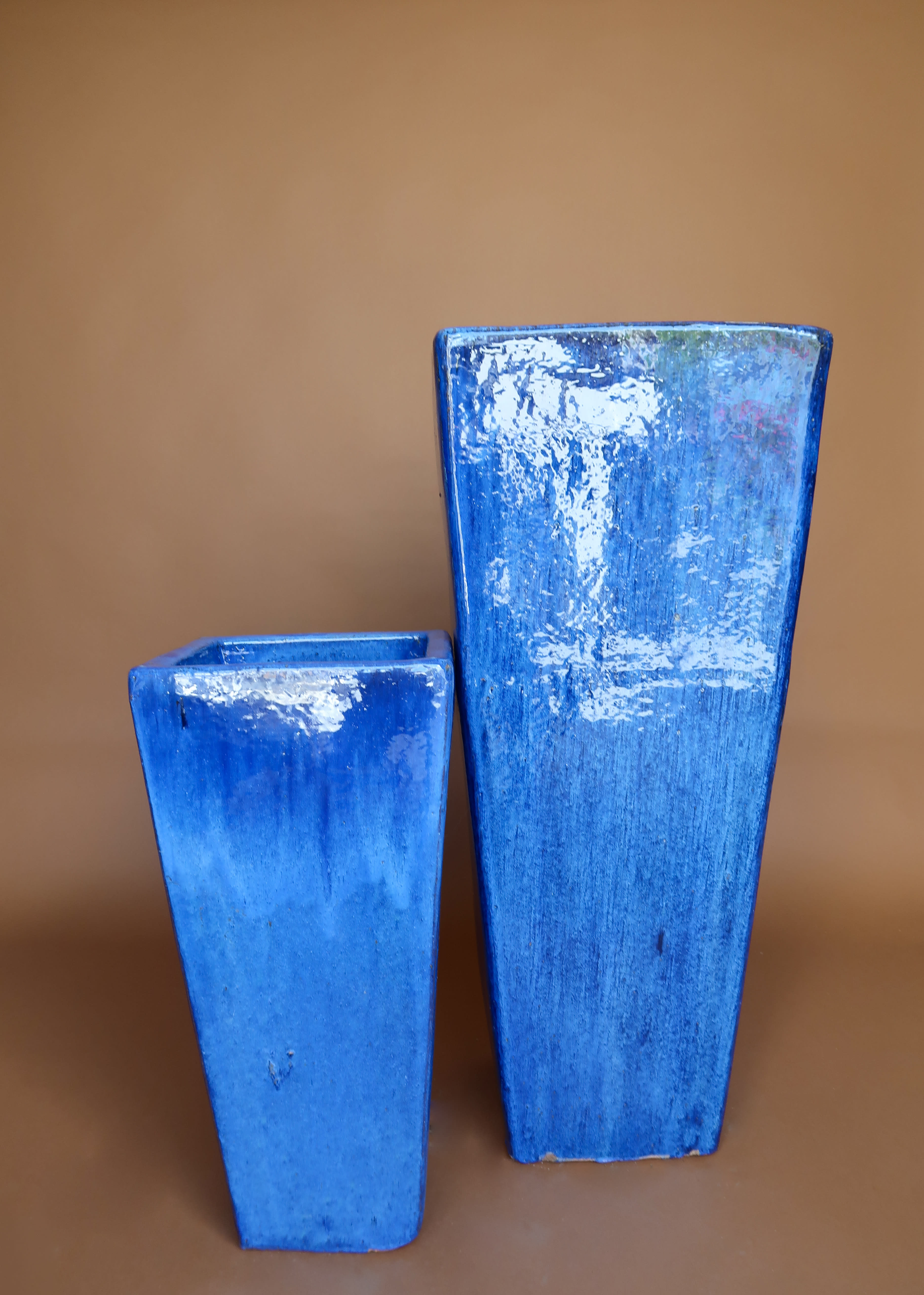 Royal Blue Tall Rectangular Glazed Planter In Miami Fl Avant Gardens