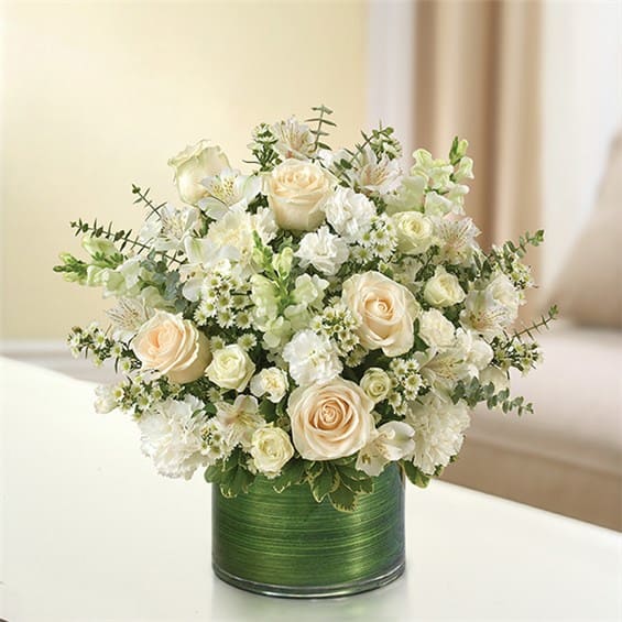 All White Cherished Memories in Suffern, NY Petals and Stems Florist