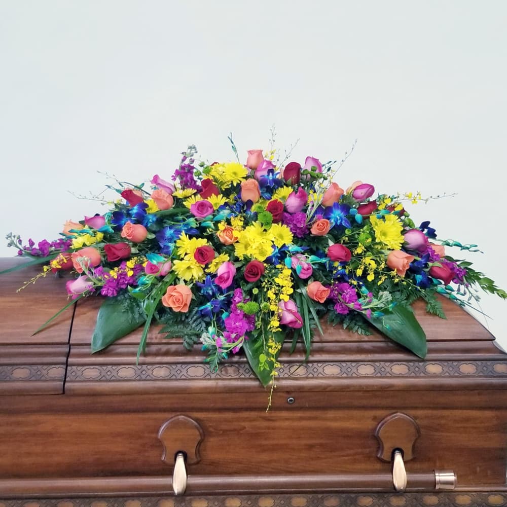 Oceans of Color Casket Spray in Albuquerque, NM Flowers by ZachLow
