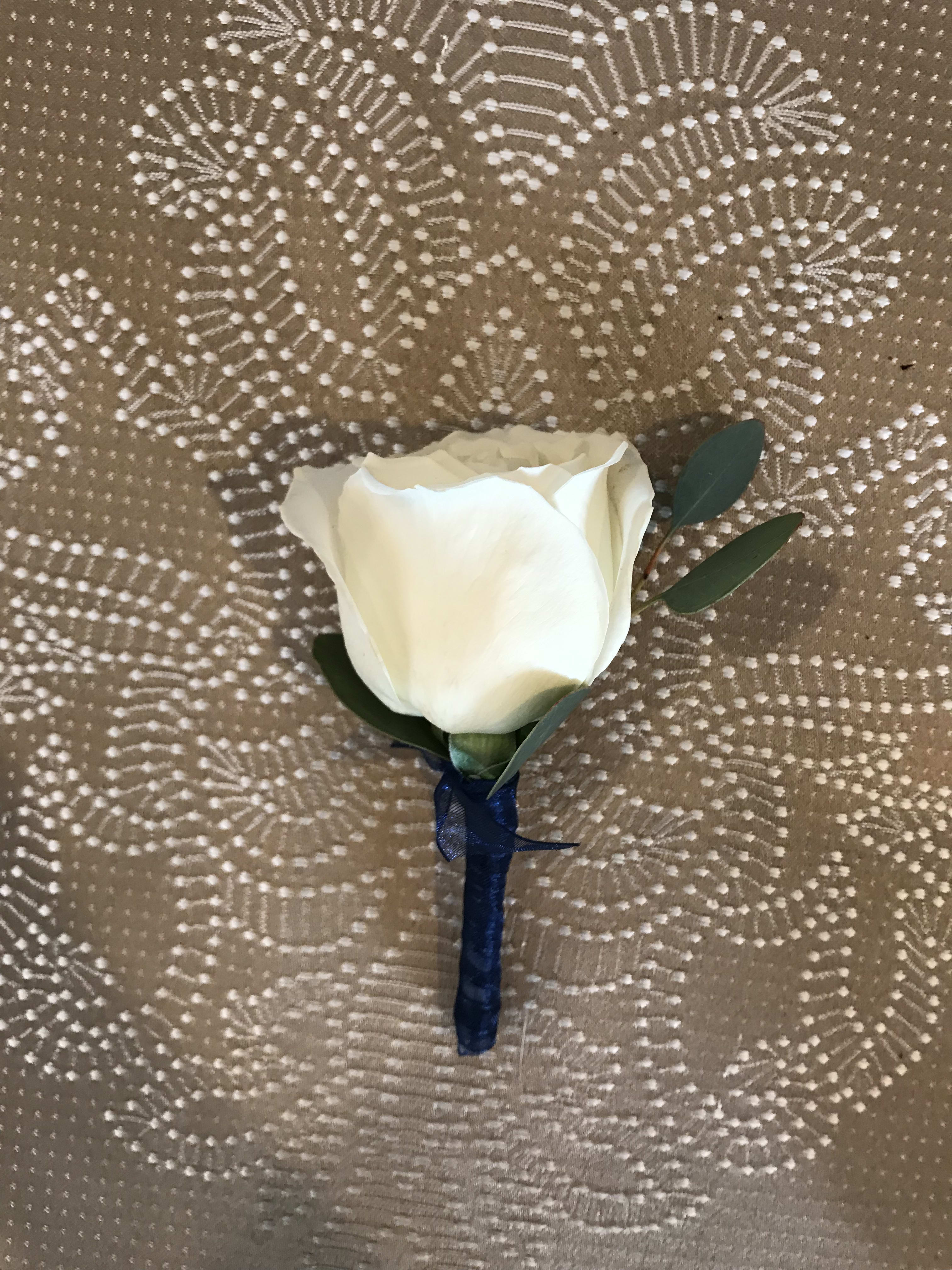 White Boutonnière in Mount Laurel, NJ | Flowers by Elizabeth