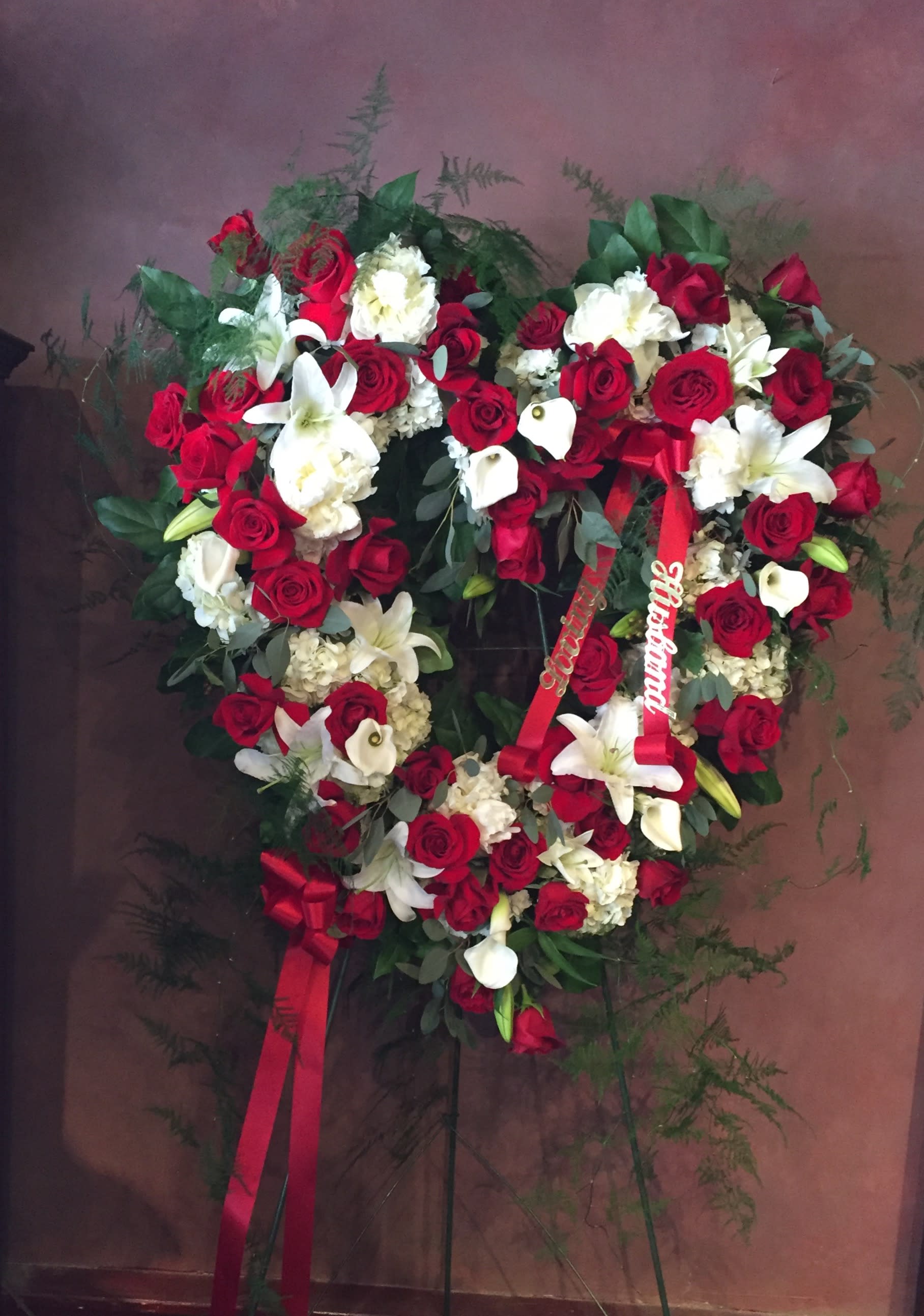 Red and white open heart in Staten Island, NY | Flowers by ...