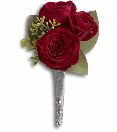 King's Red Rose Boutonniere - King