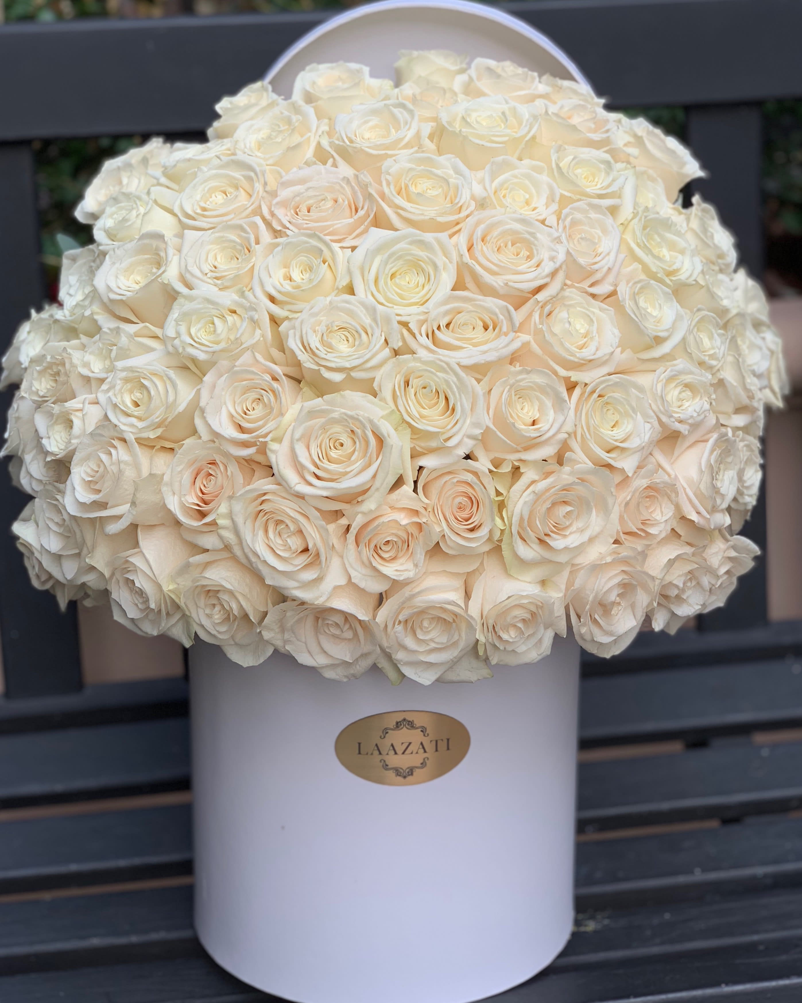 Signature Laazati White Rose Box By Laazati Flowers Today, hat boxes are used for more than just hats; signature laazati white rose box by laazati flowers