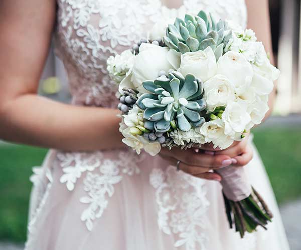 Succulent wedding hot sale bouquet