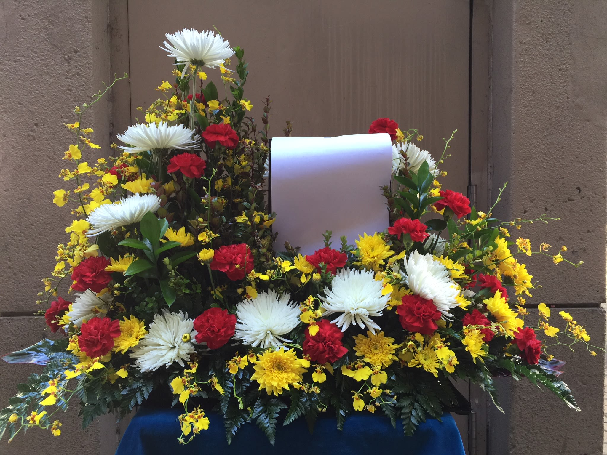 Casket Arrangement With Oriental Flare In Honolulu Hi Flower Fair