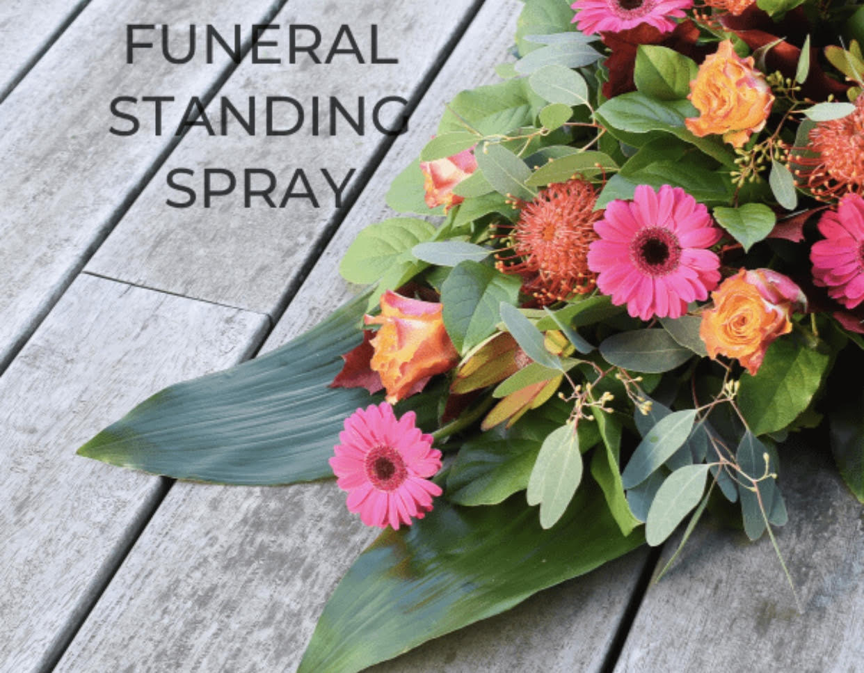 Designers Choice Funeral Standing Spray Designers Choice Funeral Standing Spray - A floral standing spray with a range of colors available, letting our designers choose the design and style. If you do have a preference, please place in the special instructions.