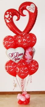 Open Heart Filled Bouquet - Surprise her with this open heart of love