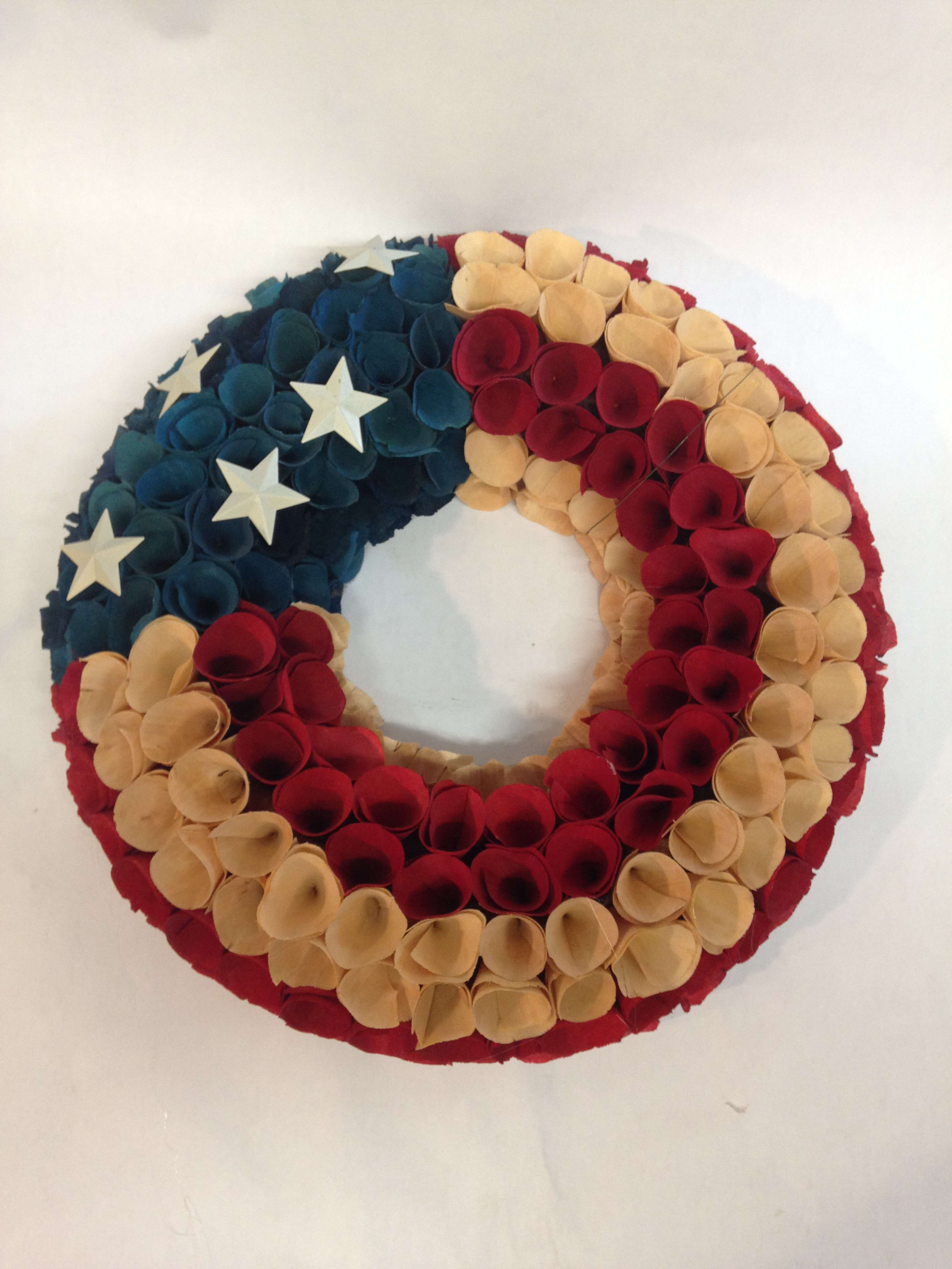 American Flag Pencil Shaving Round Wreath In San Francisco Ca Flowers Of The Valley
