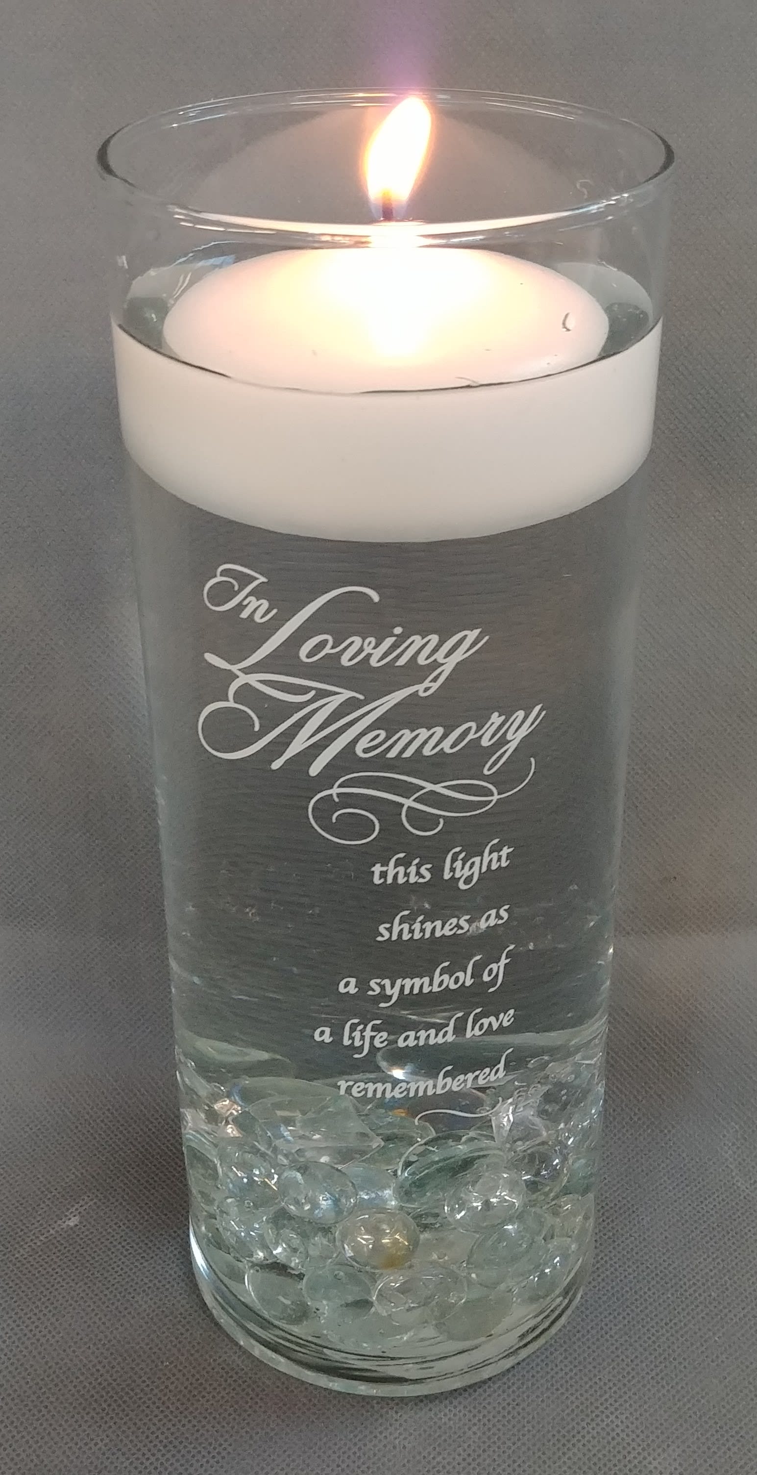 Floating Candle Memorial Vase in Kansas City, MO Teefey Flowers and Gifts